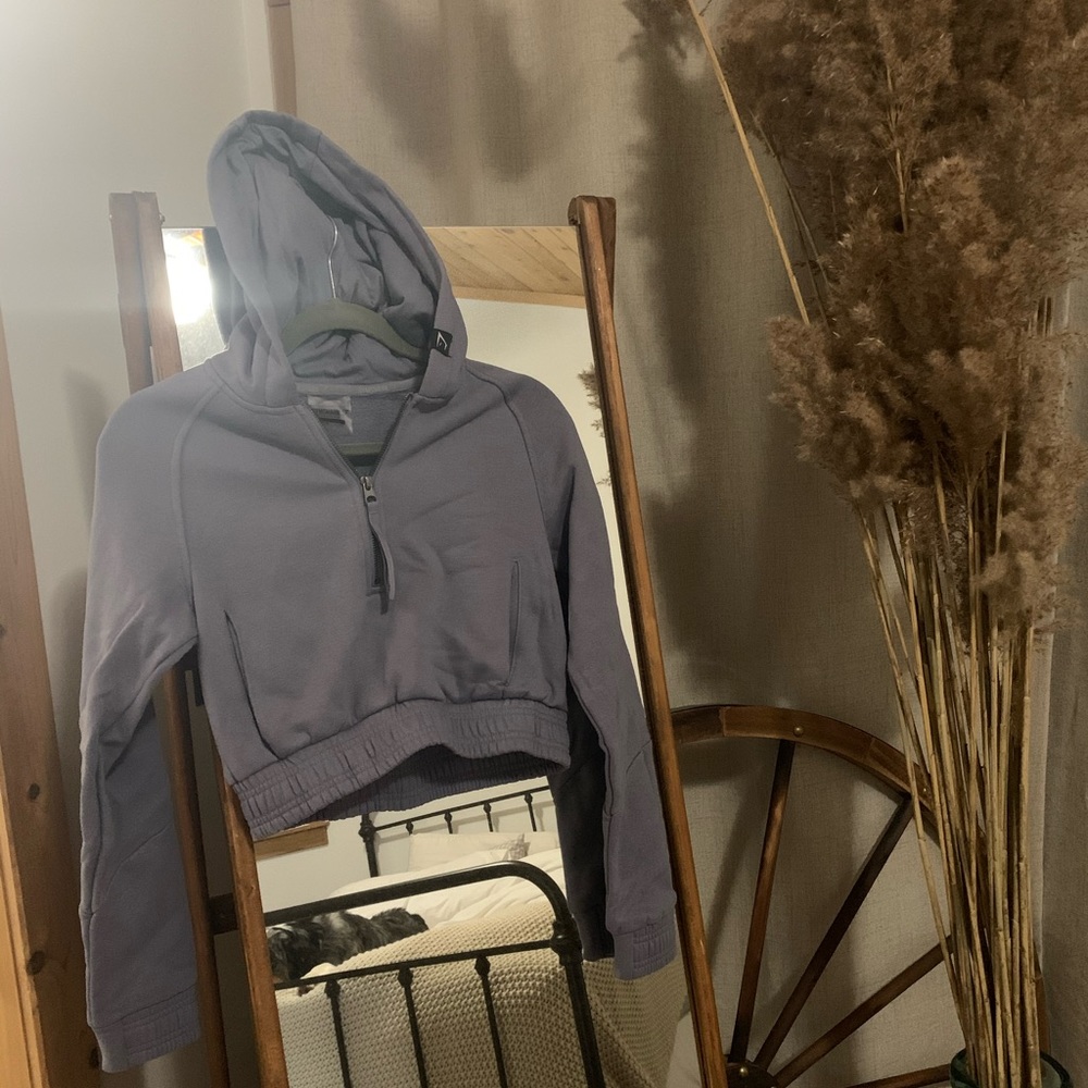 Gym shark cropped workout hoodie